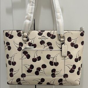 Coach (NWT) Station Tote Bag With Cherry Print